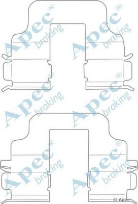 APEC BRAKING kit1117 -  Комплектующие, тормозные колодки